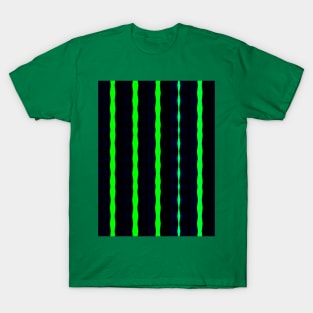 Wavy Neon Green Stripes T-Shirt